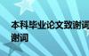 本科畢業(yè)論文致謝詞500字 本科畢業(yè)論文致謝詞