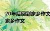 20年后回到家鄉(xiāng)作文450字左右 20年后回到家鄉(xiāng)作文