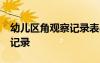 幼兒區(qū)角觀察記錄表小班50篇 幼兒區(qū)角觀察記錄