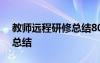 教師遠程研修總結800字范文 教師遠程研修總結