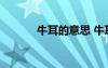 牛耳的意思 牛耳的解釋及造句
