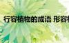 行容植物的成語 形容植物成語有哪些110個(gè)