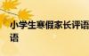 小學(xué)生寒假家長評語簡短 小學(xué)生寒假家長評語