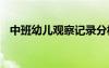 中班幼兒觀察記錄分析 中班幼兒觀察記錄