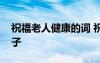 祝福老人健康的詞 祝福老年人健康的文雅句子