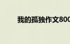 我的孤獨作文800字 我的孤獨作文