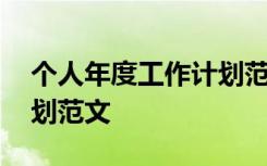 個(gè)人年度工作計(jì)劃范文大全 個(gè)人年度工作計(jì)劃范文