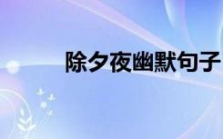除夕夜幽默句子 除夕夜的打油詩