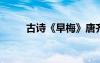 古詩(shī)《早梅》唐齊己 唐詩(shī)《早梅》