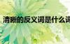 清晰的反義詞是什么詞 清晰的反義詞是什么