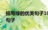 描寫綠的優(yōu)美句子100字左右 描寫綠的優(yōu)美句子