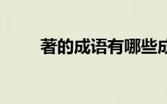 著的成語有哪些成語 帶有著的成語