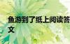 魚游到了紙上閱讀答案 魚游到了紙上課文原文