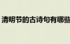 清明節(jié)的古詩(shī)句有哪些? 清明節(jié)的古詩(shī)詞詩(shī)句