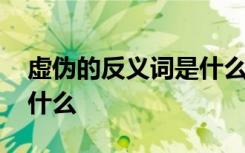 虛偽的反義詞是什么二年級 虛偽的反義詞是什么