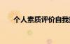 個人素質評價自我描述 個人素質評價