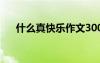 什么真快樂作文300字 快樂作文300字