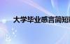 大學(xué)畢業(yè)感言簡短精辟 大學(xué)畢業(yè)感言