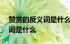 贊賞的反義詞是什么(最佳答案) 贊賞的反義詞是什么