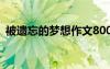 被遺忘的夢想作文800 被遺忘的夢想的作文