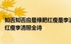 知否知否應是綠肥紅瘦是李清照的那首詩 知否知否應是綠肥紅瘦李清照全詩