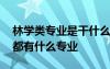 林學類專業(yè)是干什么的 林學類包括哪些專業(yè)都有什么專業(yè)