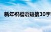 新年祝福語(yǔ)短信30字左右 新年祝福語(yǔ)短信