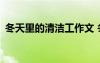 冬天里的清潔工作文 冬天清潔工作文600字