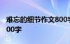 難忘的細(xì)節(jié)作文800字高中 難忘的細(xì)節(jié)作文800字