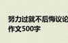 努力過就不后悔議論文900 努力過就不后悔作文500字