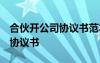 合伙開公司協(xié)議書范本 二人 合伙開公司合作協(xié)議書