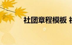 社團(tuán)章程模板 社團(tuán)章程格式(2)