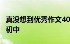 真沒想到優(yōu)秀作文400字 真沒想到作文400字初中