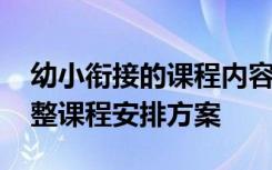 幼小銜接的課程內容和課程目標 幼小銜接完整課程安排方案