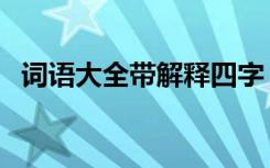 詞語大全帶解釋四字 詞語 四字詞語并解釋
