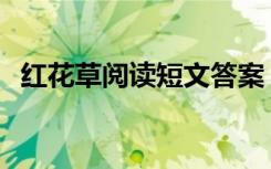 紅花草閱讀短文答案 《紅花草》 閱讀答案