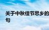 關(guān)于中秋佳節(jié)思鄉(xiāng)的詩(shī)句 中秋佳節(jié)思鄉(xiāng)的詩(shī)句