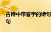古詩(shī)中帶春字的詩(shī)句大全 古詩(shī)中帶春字的詩(shī)句