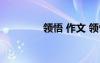 領(lǐng)悟 作文 領(lǐng)悟作文800字
