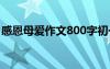 感恩母愛作文800字初一 感恩母愛作文800字