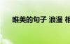 唯美的句子 浪漫 相伴一生的唯美句子