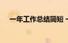 一年工作總結(jié)簡短 一年工作總結(jié)怎么寫