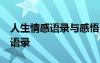 人生情感語錄與感悟 50條經(jīng)典人生感悟情感語錄