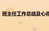 班主任工作總結(jié)及心得體會 班主任工作總結(jié)