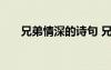 兄弟情深的詩句 兄弟情深的經(jīng)典句子