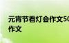 元宵節(jié)看燈會(huì)作文500字左右 元宵節(jié)看燈會(huì)作文