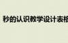 秒的認(rèn)識(shí)教學(xué)設(shè)計(jì)表格式 秒的認(rèn)識(shí)教學(xué)設(shè)計(jì)