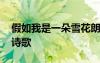 假如我是一朵雪花朗誦稿 假如我是一朵雪花詩(shī)歌
