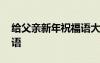 給父親新年祝福語大全 給父親新年經(jīng)典祝福語