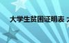 大學(xué)生貧困證明表 大學(xué)生貧困證明參考